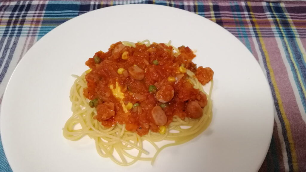 とろ～りチーズのトマトパスタ