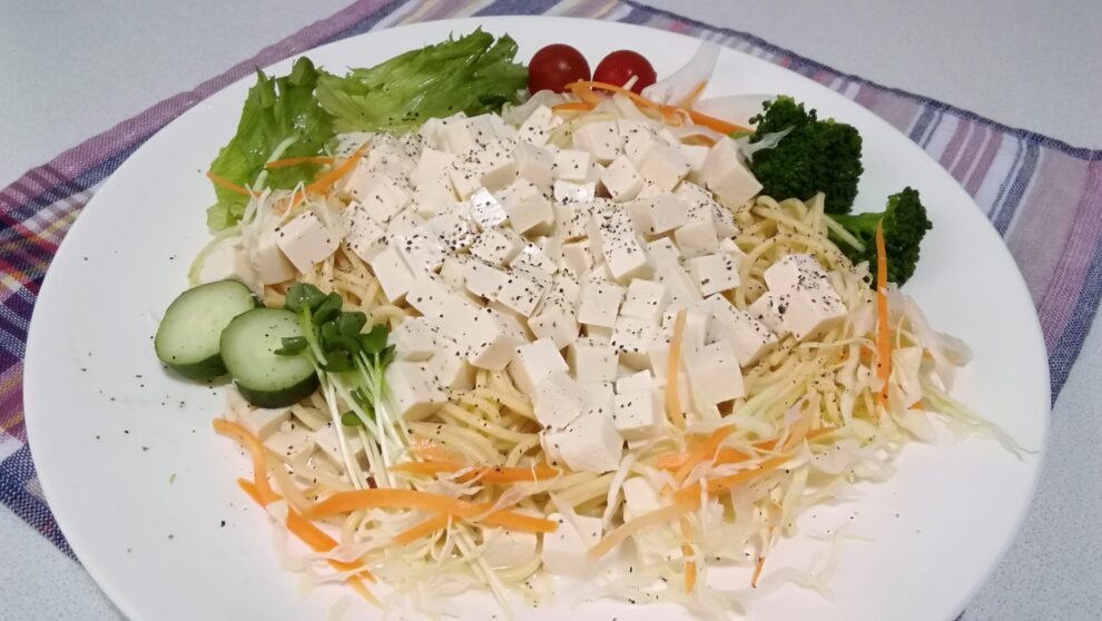 野菜たっぷりお豆腐パスタ🍝🥗