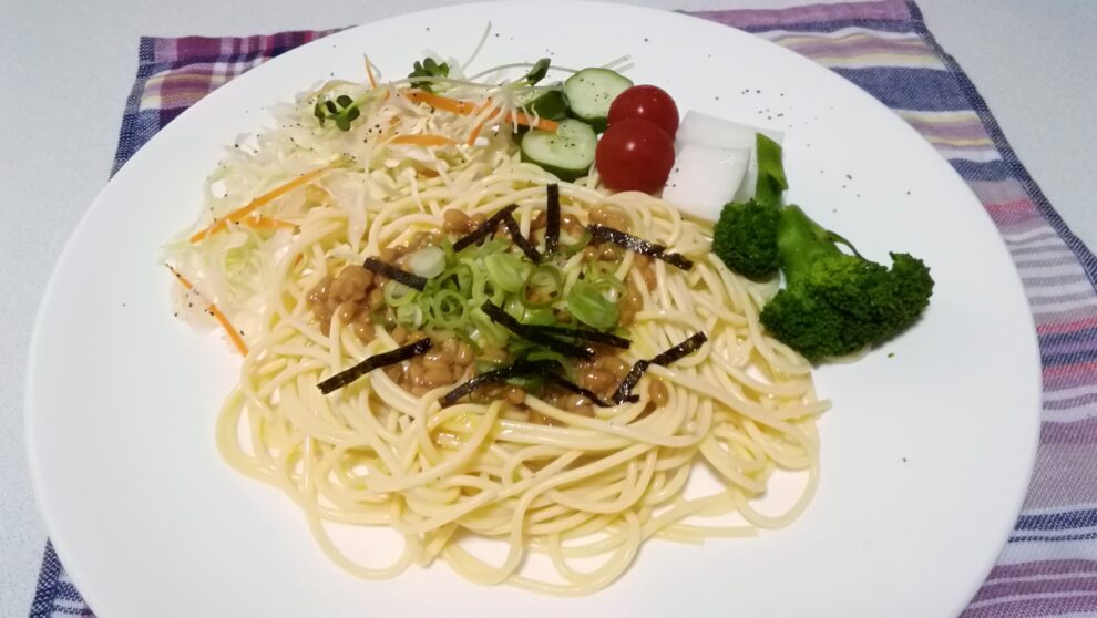 冷たぁい納豆パスタ🍝