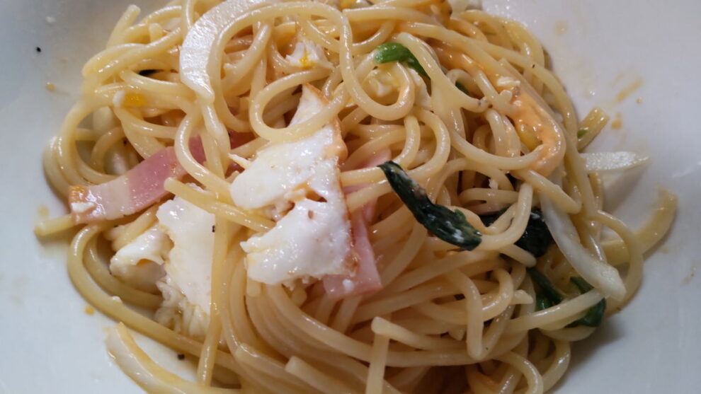 新たまねぎとほうれん草のカルボナーラ🍝