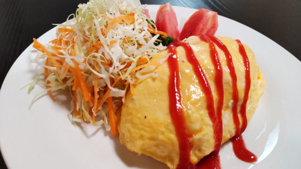 超手抜き！オムライス🍚🥗