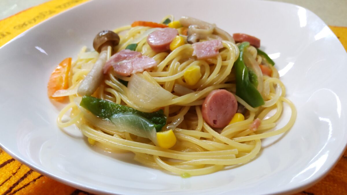 簡単！煮むだけの和風パスタ🍝