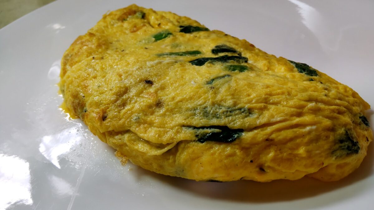 ほうれん草のチーズオムレツ🧀